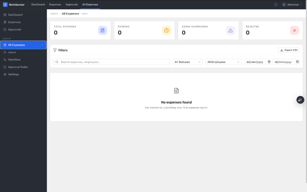 Reimbursor website preview